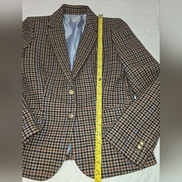 J. Crew Wool-Blend Schoolboy Blazer In Houndstooth Women's Size 6 - Picture 5 of 11